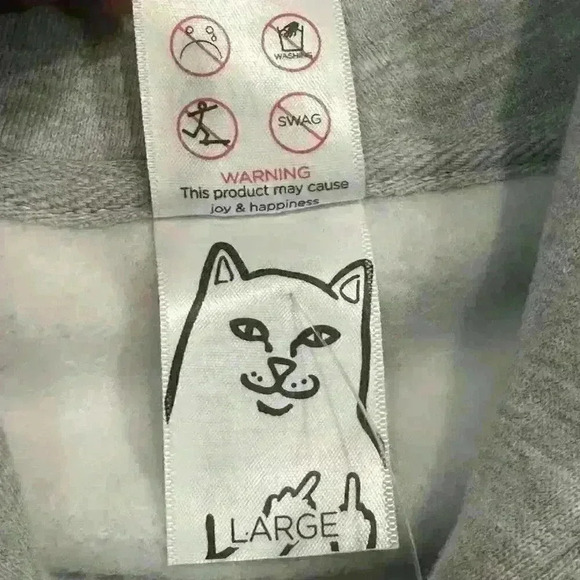 NWT RIPPED N DIPPED Hoodie Jacket Ash Heather Graphic Front /Back Unisex Sz L - Picture 6 of 13